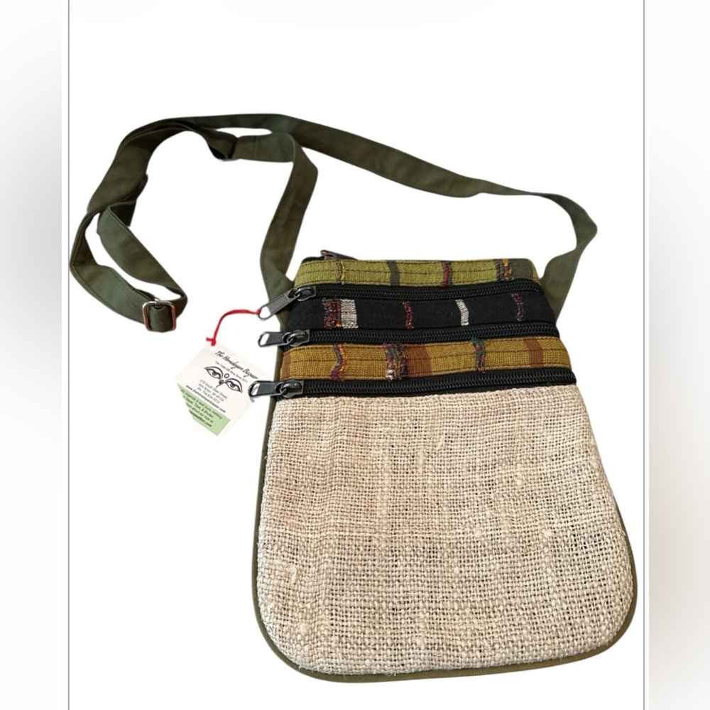 🆕 Hippie bohemian adjustable 4 compartment crossbody bag purse